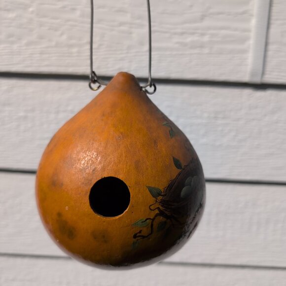 Hand-Painted Gourd Birdhouse Decoration - Picture 6 of 6
